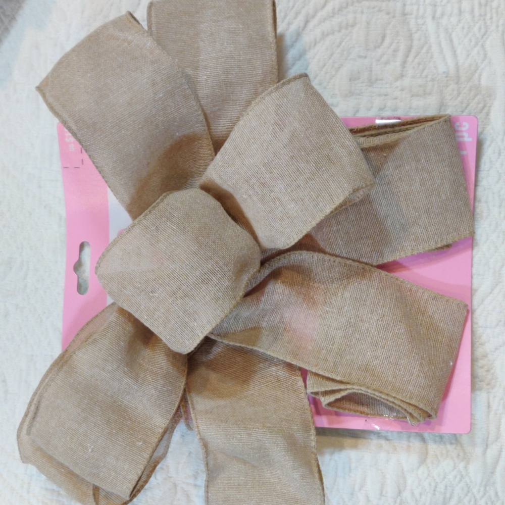 Celebrate It Easter Natural Burlap Bows - Picture 3 of 9